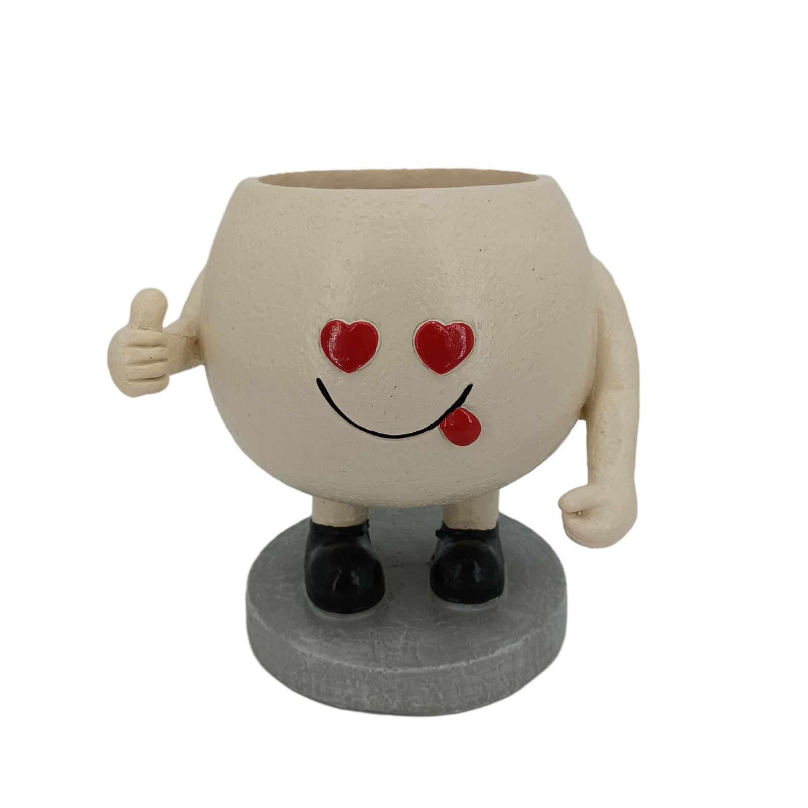 HZGFNBZ Face Pots Resin Smile Vase Head Planter Flower Containers for Indoor Plant Drainage Hole Included Plant Pot