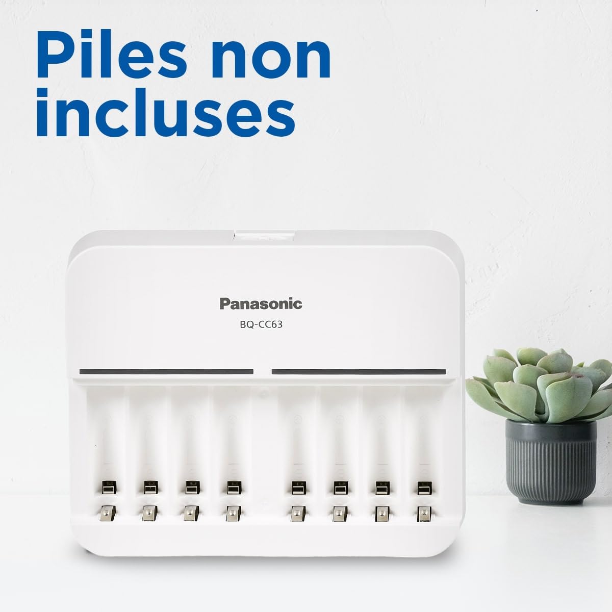 eneloop Smart 8 Chargeur, pour 1-8 Piles Rechargeables AA/AAA, 5h de Temps de Charge, 9 Fonctions de sécurité