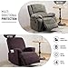 KinCam Recliner Covers, Stretch Reclining Chair Covers, Recliner Sofa Slipcovers Stripe Jacquard Recliner Couch Covers Furniture Protector Covers for Pet Kid (1 Seater, Dark Coffee)