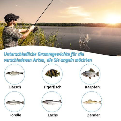 Foto von 45 Stück Forellenköder, Angelköder, 2g/2.5g/3g/3.2g/3.5g/4.5g/5g, Köderfisch Spoons Forelle Set mit Aufbewahrungsbox, Spinner Blinker Set für Hecht, Zander, Barsch