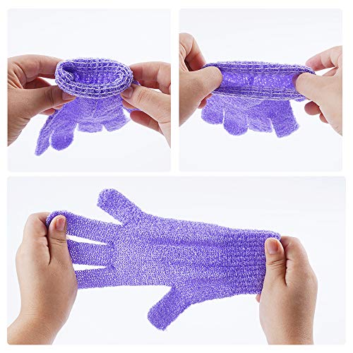Cvndkn BATH68909023432 10 Pairs Exfoliating Gloves,Made Of 100% Nylon,10 Colors Double Sided Exfoliating Gloves thumb #2