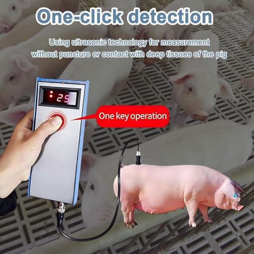 Instrumento de medición de grosor de grasa dorsal de cerdo, medidor portátil de grasa dorsal con luz indicadora, adecuado para el hogar o comercial