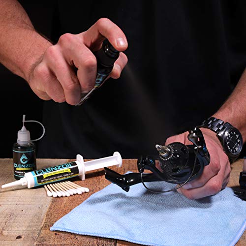 CLENZOIL Marine & Tackle Fishing Reel Oil, Bearing Oil Cleaner & Grease