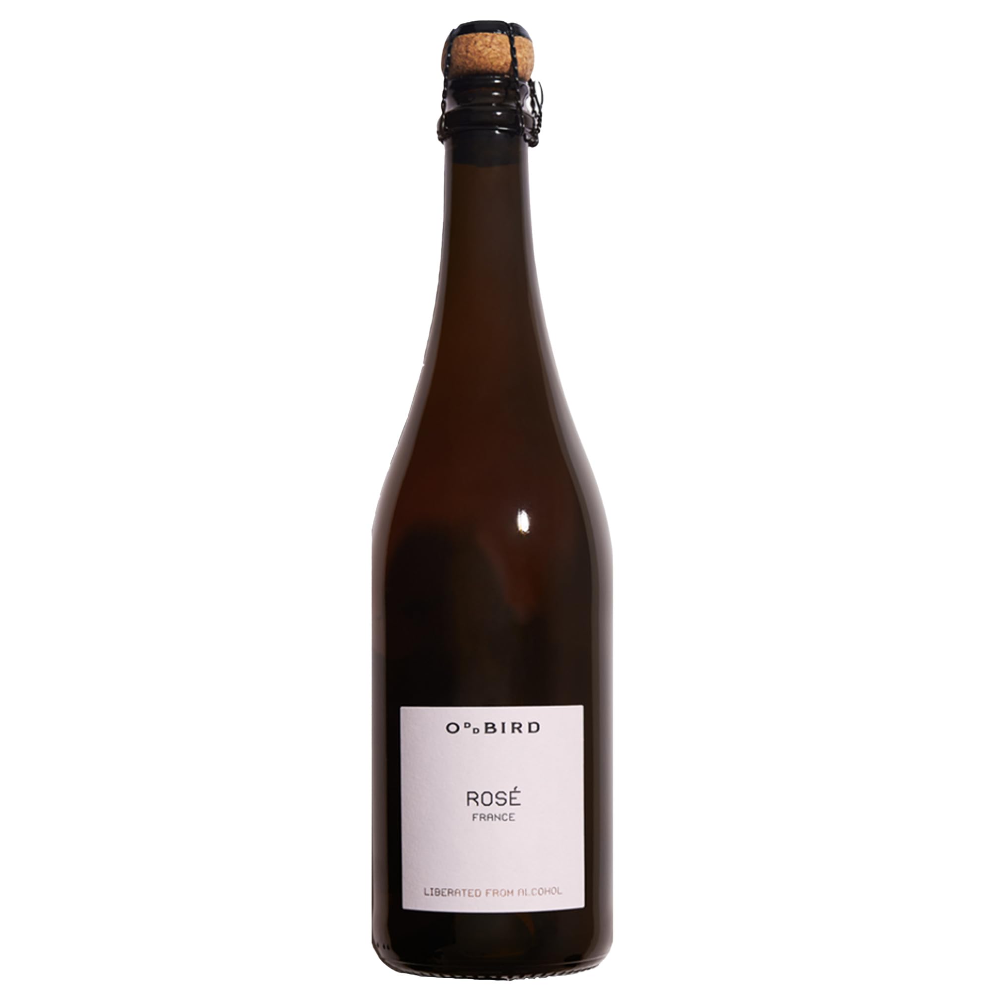 Oddbird Sparkling Non Alcoholic Rose, Gluten Free, Non-Alcoholic Champagne, Zero Proof with Dealcoholized Syrah Grapes from South of France, Silky, Well-Balanced Dry Rose, 25 fl oz Bottle