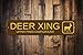 Produktbild mengliangpu8190 4" x 18" Tin Sign, Metal Sign, Deer Xing Sign Custom Animal Crossing Sign Campground Sign for Park Hunter Gift Deer Lover Metal Decor Aluminum Sign