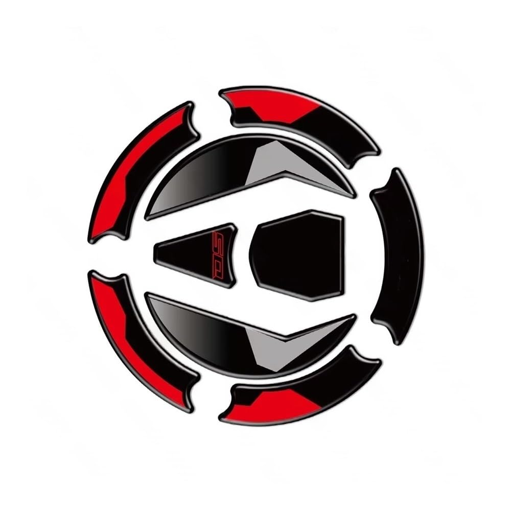 Tank Stickers 3D Motorcycle Fuel Tank Cap Sticker Decal for DS525X for DS900X for 525DSX for 900DSX for DSX525 for DSX900(Red)