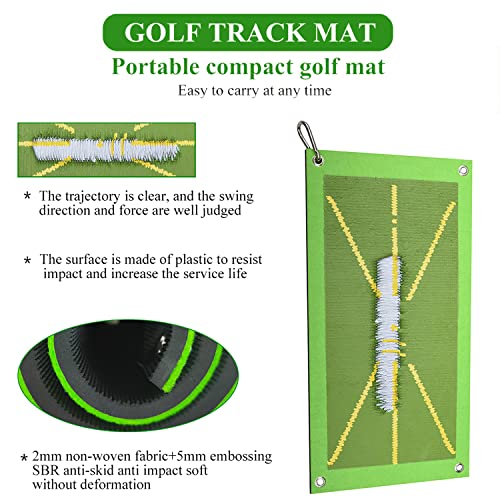 Golf Training Mat Swing Or Detection Batting,Dwcouple Portable Golf Hitting Mat,2023 New Golf Impact Mat,Portable Golf Practice Mat Golf Training Aid Equipment For Indoor Outdoor Backyard #TOP2