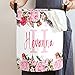 Personalized Baby Laundry Basket Flower Floral Custom Nursery Hamper Collapsible Organizer Storage Bedroom Decor for Girls Adults Women (Floral 10)