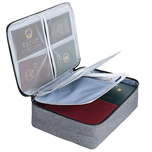 RTT Important Document Organizer - Sturdy And Spacious Bag for Documents Organizer - Shockproof and Waterproof Document Storage Organizer for Certificate, Diploma, Passport, Laptop, Cards - Light Gray RTT Important Document Organizer - Sturdy And Spacious Bag for Documents Organizer - Shockproof and Waterproof Document Storage Organizer for Certificate, Diploma, Passport, Laptop, Cards - Light Gray