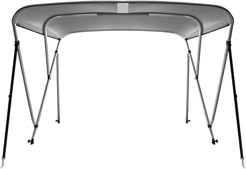 Miniatura 3 de MSC Cubierta para barco Bimini de 3 arcos y 4 arcos, poliéster teñido en solución 600D, 2 postes de soporte y 4 correas ajustables incluidas