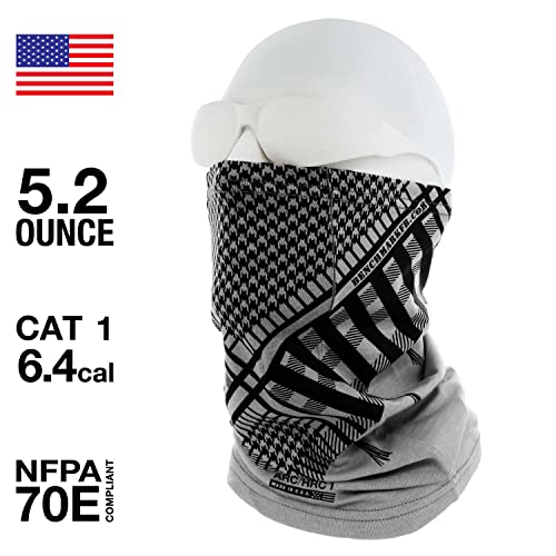Benchmark Fr Flame Resistant Face Mask Neck Gaiter - Cat1 (Shemagh - Gray) #TOP2
