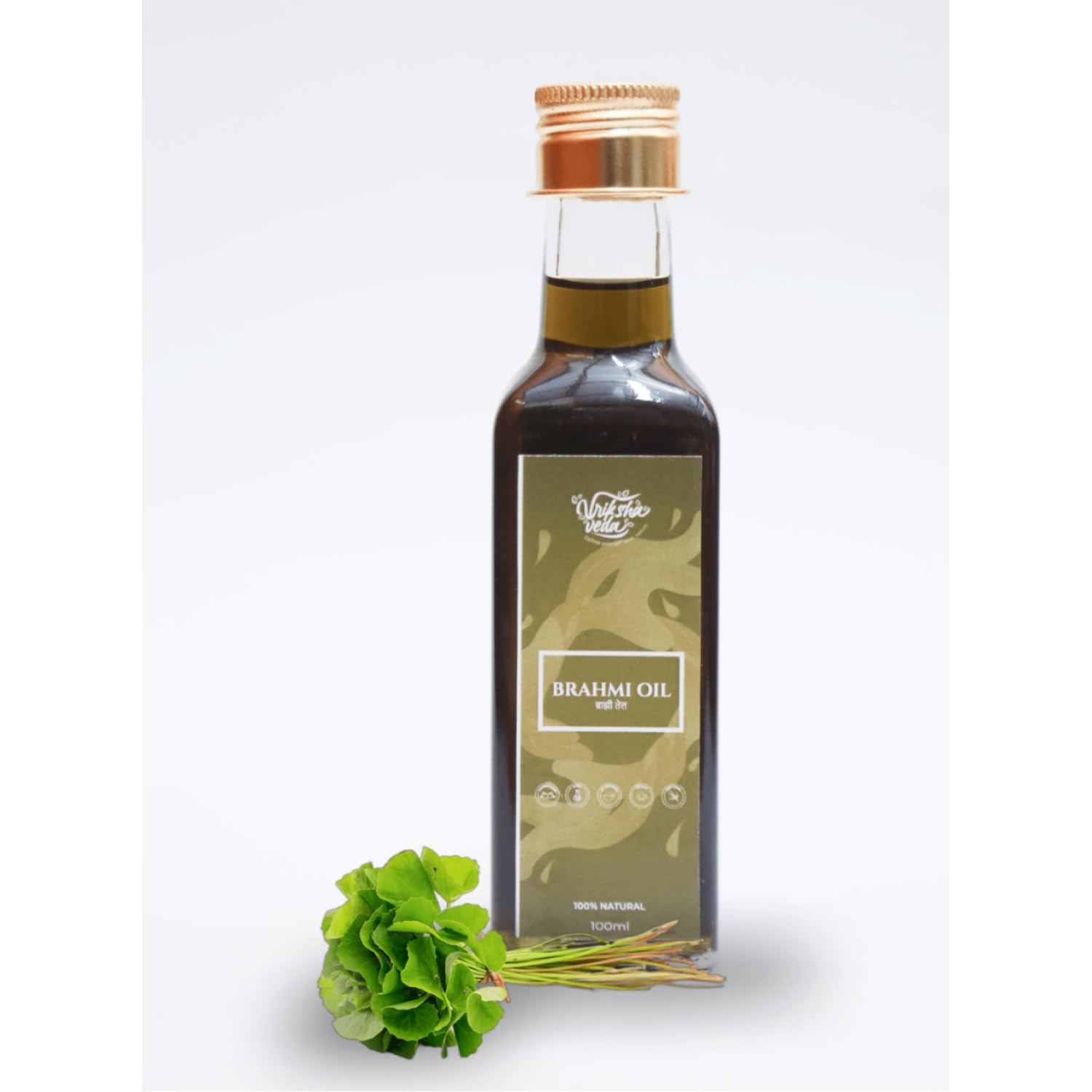 Brahmi Oil for Hair Growth I Ayurvedic Hair Oil for Nourishment and Hairfall Reduction I 100ml