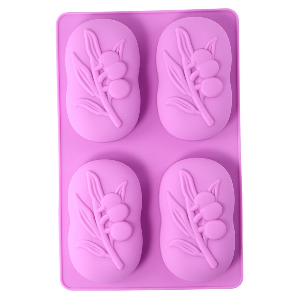 4 Cavities Oval Olive Tree Silicone Soap Mould,Baking Moulds Soap Making Mould for DIY Homemade Soap Making Tools Lotion Bar Bath Making Supplies-image-14