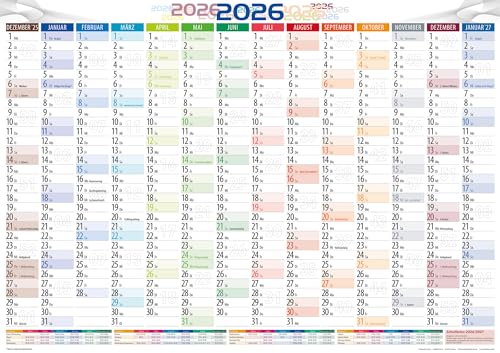 DIN A1 Wandplaner Wandkalender Jahresplaner 2026