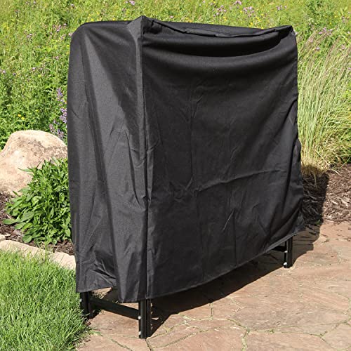 Sunnydaze 4-Foot Firewood Rack with Cover - Outdoor Wood Storage - Heavy-Duty Steel Log Holder - 850-lb Capacity by Sunnydaze Decor - Image 9
