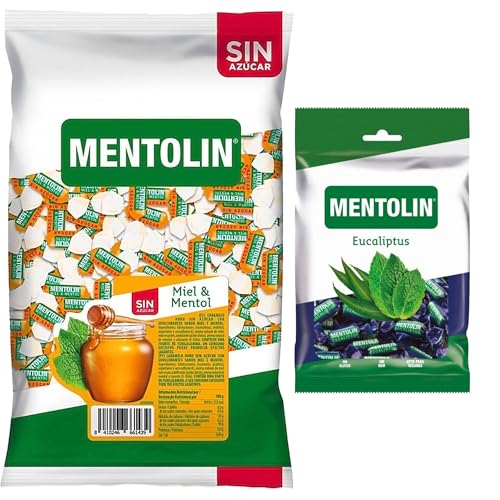 Mentolín caramelos duros miel mentol s/a bolsa 1kg y de regalo eucaliptus 150g