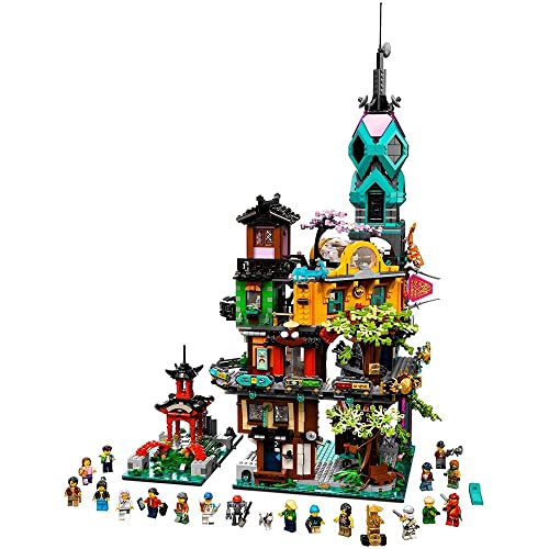 Image of LEGO NINJAGO NINJAGO City Gardens 71741 Building Kit; Ninja House Playset Featuring 19 Minifigures, New 2021 (5,685 Pieces), Multicolor