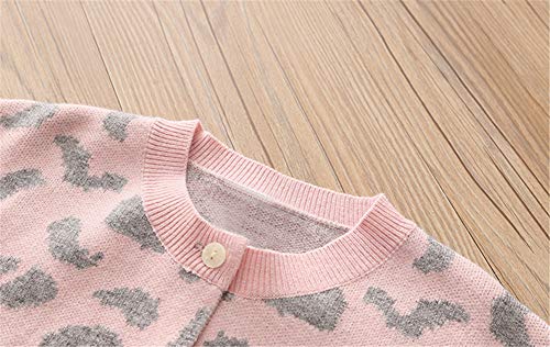 Mud Kingdom Little Girls Cardigan Sweater Cute Leopard3