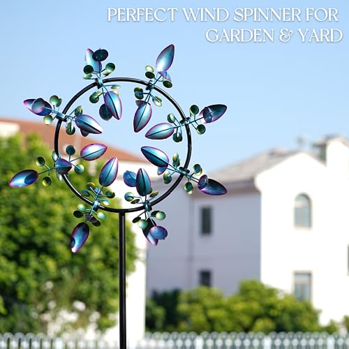 Pure Echo CT43-001 Peacock Wind Spinners Outdoor, Garden Spinners Metal Large 87 Inches thumb #5