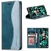 Produktbild Casecond für Samsung Galaxy M32 4G Hülle (Nicht für M32 5G) Handyhülle Leder Flip Case Magnet Klappbar Kartenfach Klapphülle Wallet Schutzhülle für Männer Frauen RFID Schutz Blaugrün