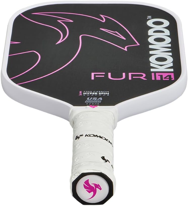 KOMODO Furi Thermoformed Pickleball Paddle Gen III | T700 Raw Carbon Fiber | USAPA Approved