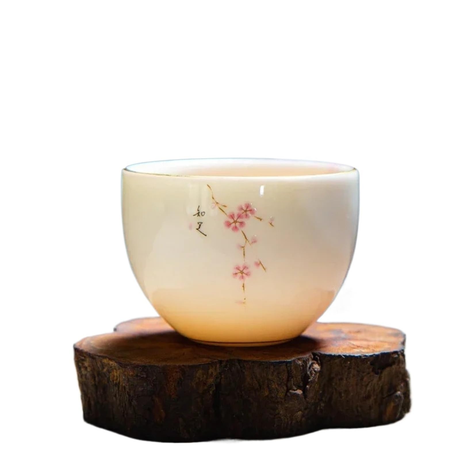Taza infusora de té china hecha a mano de porcelana blanca, taza de té portátil para viaje, juego de té para casa boutique, accesorios de taza principal, taza personal (A5-6,5 x 5 cm, 75 ml)