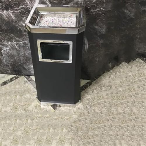RAABYU Abfalleimer für den Außenbereich, vertikaler Aufzugseingang, hochwertiger quadratischer Außenbehälter aus Edelstahl, großer kommerzieller Mülleimer, Hotellobby- – Bild 5