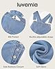 Luvamia Women's Light Blue Denim Dungarees - Comfo... #4