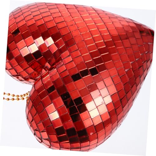 Colgante disco de espejo en forma de corazón LABRIMP, decoración retro para fiestas, eventos festivos y decoración del hogar, reutilizable para cumpleaños, bodas y celebraciones miniatura 3