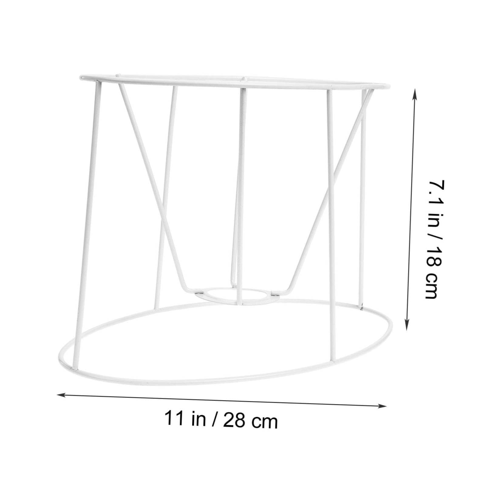 LIFKOME Marco para Pantalla de Lámpara DIY de Hierro Cónico para Lámparas Portalámparas E27, Soporte Decorativo