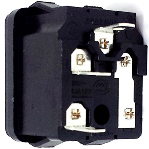 Cess Snap In Ac Power Inlet With Fuse Holder - Ac Black Socket (Jcx) (4 Pack) #TOP5