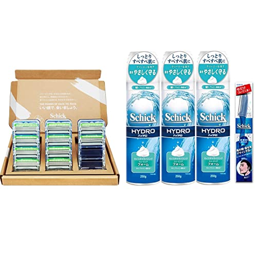 【セット買い】【Amazon.co.jp 限定】Schick(シック) ハイドロ5 カスタム コンフォート 替刃(10コ入) 敏感肌用 5枚刃+Schick(シック) ハイドロシェービングフォーム250G×3 おまけ付き