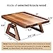 Danfoxer Acacia Wood Couch Arm Tray,Folding Sofa Armrest Tray,Couch Arm Table Clip-On Couch Desk for Drinks, Snacks,Phone,Remote Control