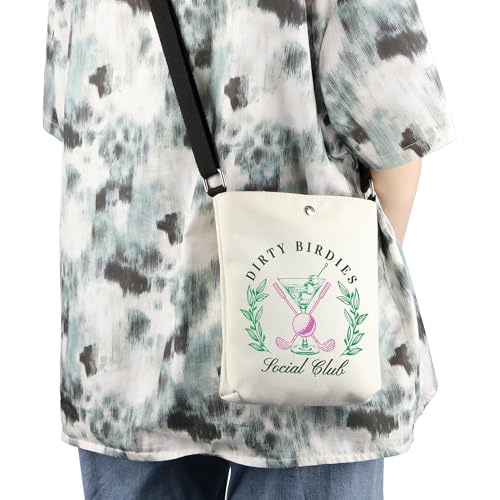 WCGXKO Dirty Birdies Social Club Crossbody Bag Preppy Martini Gift Golf Summer Gift3