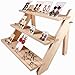 EURYTKS Schmuckständer 3-stufiger Holzschmuckständer Ständer Ohrringe Ringe Organizer Halter Regal Schmuckständer