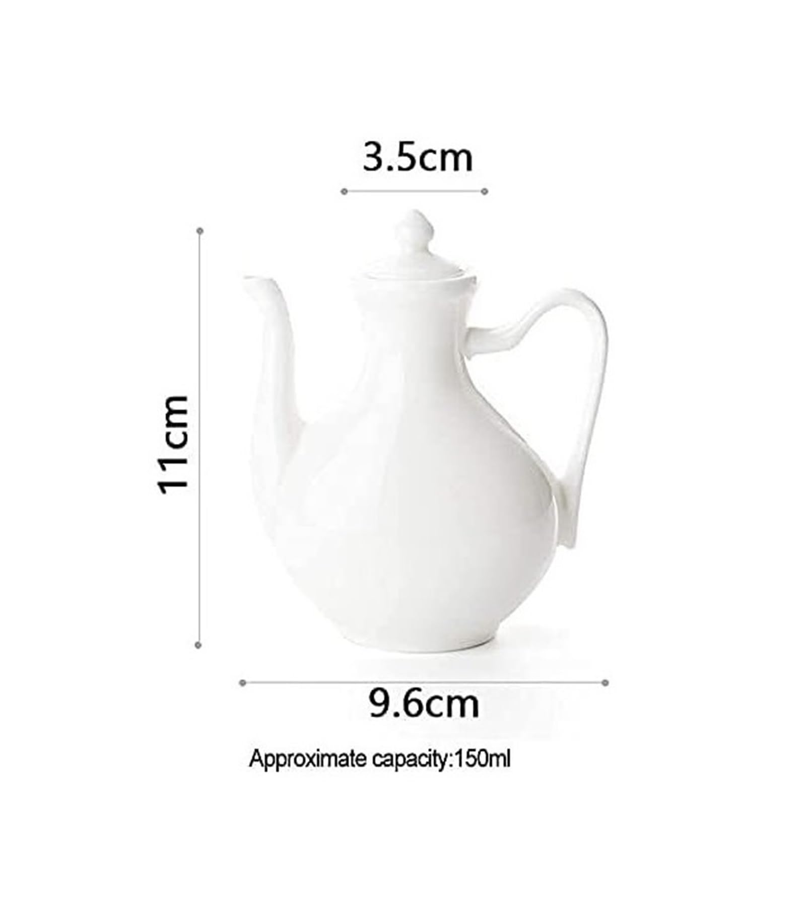 Distributore di Olio E Aceto, Dispenser di Olio E Aceto, Bottiglia di Olio in Porcellana Bianca, Bottiglia di Olio in Ceramica per Aceto E Salsa di Soia, Mini Ampoll,