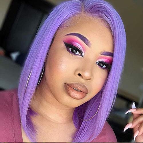 Buy Fluorescent Green Short Bob Wigs For Women Light Green Realistic Synthetic Lace Front Wig With Natural Hairline Dark Roots To Mint Green Colorful Wigs Glueless High Temperature Fiber Shoulder Length Female