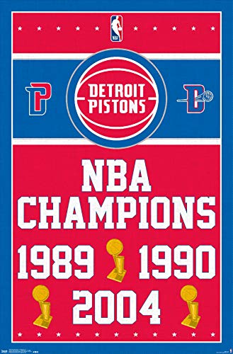 Trends International NBA Detroit Pistons - Champions Wall Poster, 22.375" x 34", Unframed Version