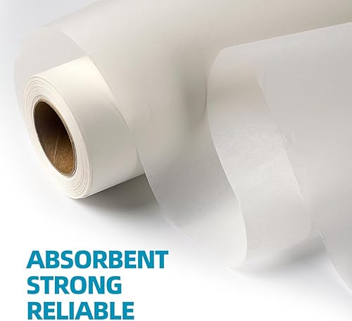 Miniatura 9 de Papel de mesa de examen, protección de barrera, 21 pulgadas x 225 pies, caja blanca lisa de 12 rollos, suministros de papel de mesa médicos