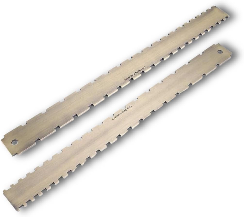 Guitar Straight Tool, Fingerboard Fretboard Measuring Tool 24.75 Notched Straight Luthiers for Guitars Neck Leveling Accessory