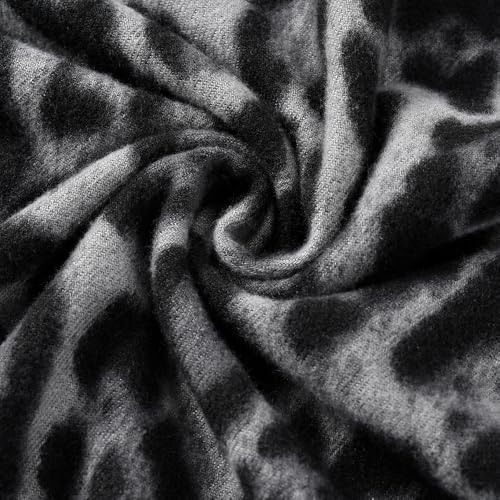 Yeieeo Winter Scarf for Women Leopard Printed Scarf Fall Winter Thick Fashion Fringed Shawl4