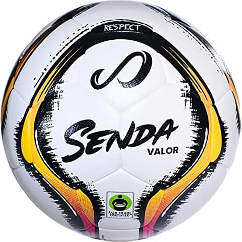 Senda Valor Premium Match Soccer Ball, Fair Trade Certified, Fuchsia/Light Orange, Size 5 (Ages 13 & Up) Cover
