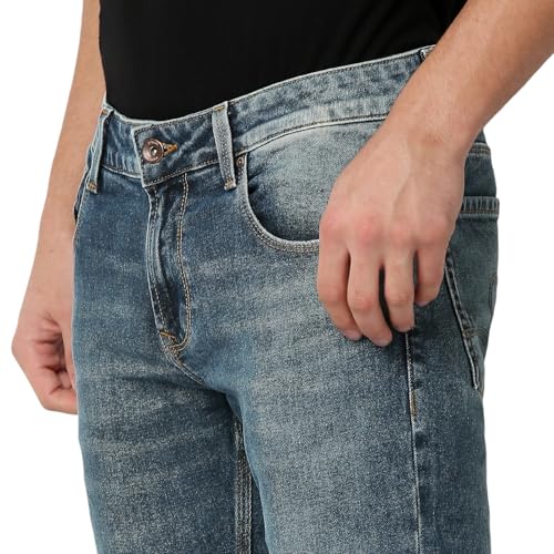 Image of Spykar Men's Slim Fit Low Rise Casual Jeans