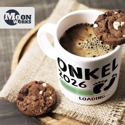 MoonWorks® Tasse Schwangerschaft verkünden - Onkel 2026 Loading - Geschenk für werdenden Onkel - Keramik Weiss unisize – Ansicht 6