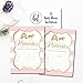Hadley Designs 25 Little Princess Baby Shower Invitations, Pink & Gold Sprinkle Invite for Girl, Modern Gender Theme On Her Way, Cute Printed Fill in Blank Printable Card Unique Coed Party Supplies