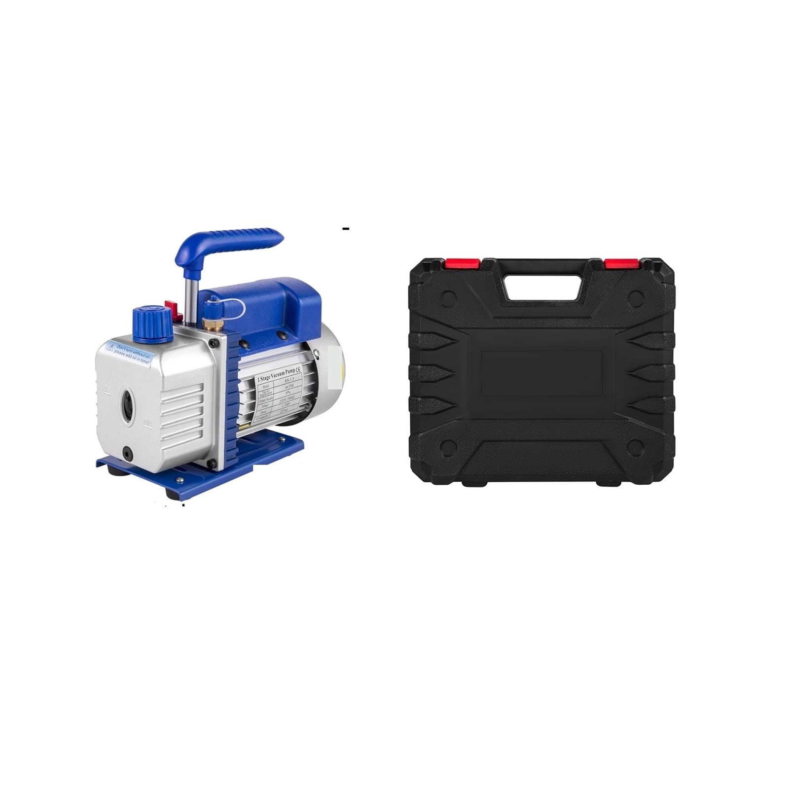 CUDTAPI Vacuum Pump, 1.8-4.8CFM Refrigerant Vacuum Pump Kits HVAC Refrigeration 1/3 1/4 With Manifold Gauge For Household Air Conditioning(4CFM 1-3HP)