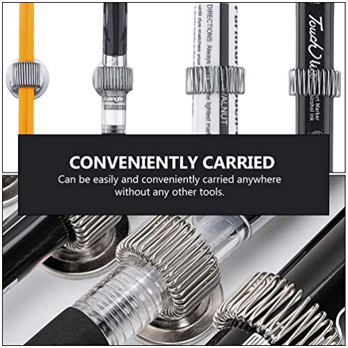 NUOBESTY Porta-Clipe de Caneta 12Pcs Porta-Lápis Autoadesivo Com Alça de Mola Ajustável Colada No Qu