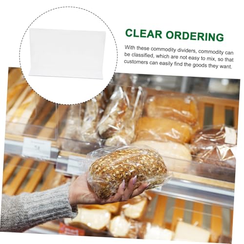 JEWEDECO 10個 透明製棚仕切り板 型商品類ボード 店舗用スーパー ショッピングモール 食料品店向け 高耐久割ラックオーガナイザー