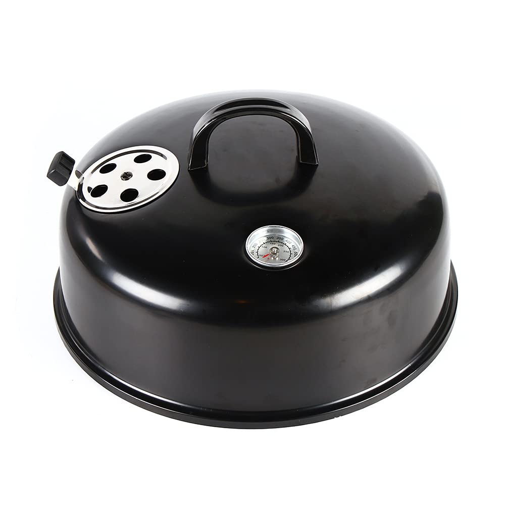 Barbacoa de carbón vegetal 3 en 1 para ahumar, parrilla redonda, horno de ahumar, barbacoa para ahumar, barbacoa de pícnic, portátil, barbacoa de doble capa, barril para ahumar, horno