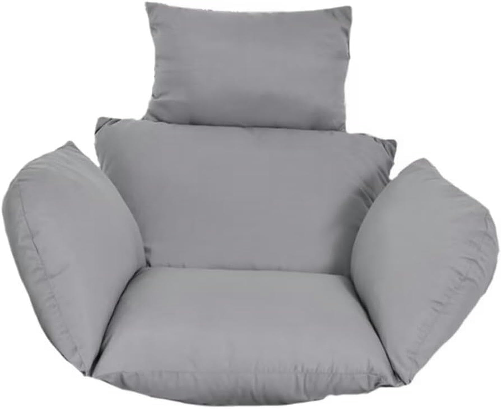 Coussin de chaise suspendue vert pour soulager le dos sur fauteuil œuf rigide